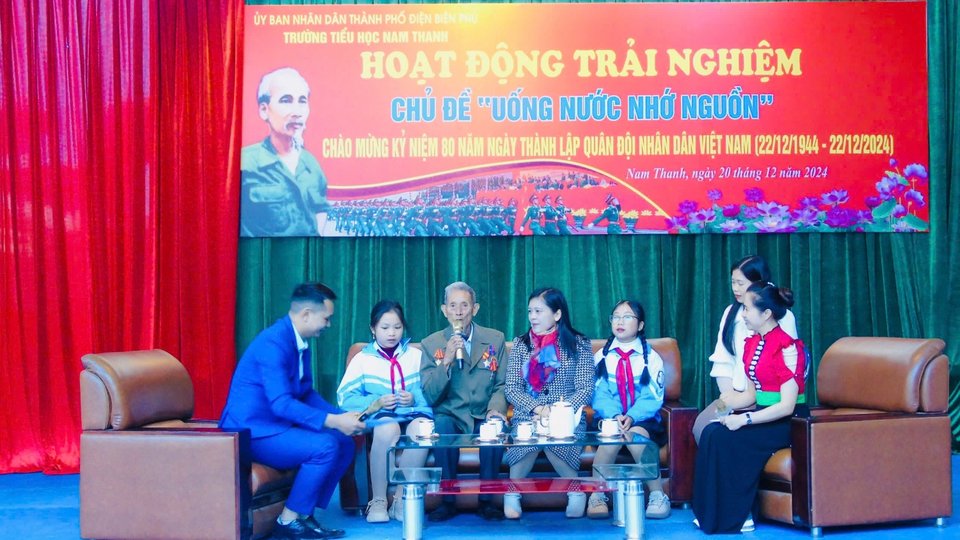 TRƯỜNG TIỂU HỌC NAM THANH - HOẠT ĐỘNG TRẢI NGHIỆM VỚI CHỦ ĐỀ “UỐNG NƯỚC NHỚ NGUỒN”